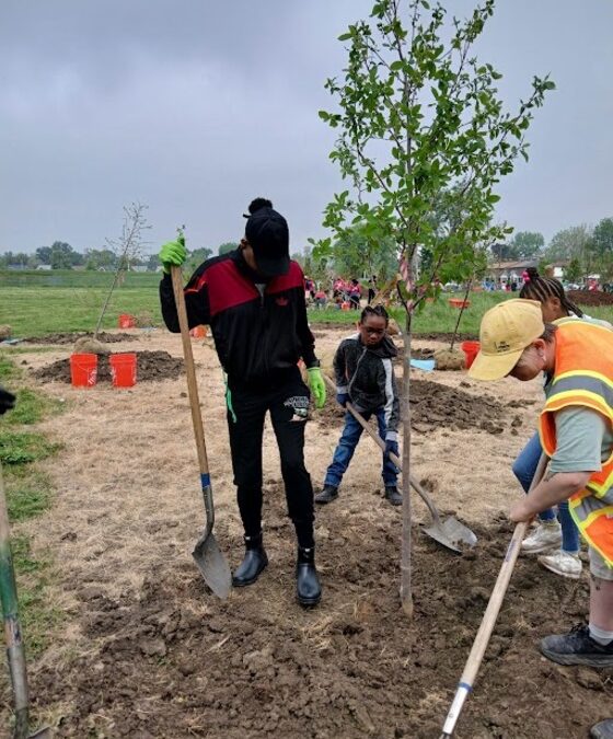 BBBSSEM HELPS THE GREENING OF DETROIT PLANT TREES